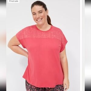 Lane Bryant Livi Mesh & Recycled Blouse, Size 22/24